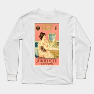 Zhukovs Trading House SOAP COSMETICS Personal Care Vintage Soviet Advertisement Long Sleeve T-Shirt